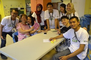 When we met the aunty and gave her a little gift at Evergreen Circle