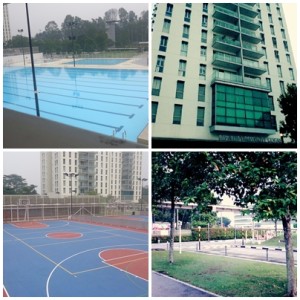 Some of campus facilities, such as : swimming pool, campus height, basketball field, park. 